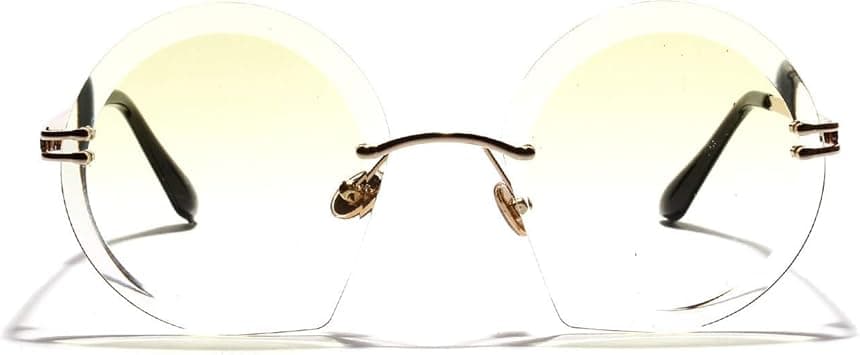 Borderless Troll Sunglasses Vintage Style External Photo Travel Drive Beach Universal Sunglasses for Women (Color : Yellow) on Amazon.ae - Price Tracker