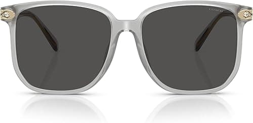 COACH Women's HC8413BD Square Sunglasses, Transparent Dove/Grey Solid, 58 mm, Transparent Dove/Grey Solid, 58 mm on Amazon.ae - Price Tracker