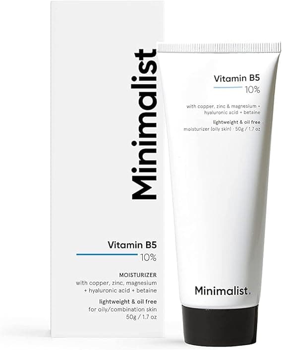 Minimalist 10% Vitamin B5 Gel Face Moisturizer For Oily Skin | Oil-free | Fast Absorbing | Non sticky | Fragrance Free | 50 g on Amazon.ae - Price Tracker