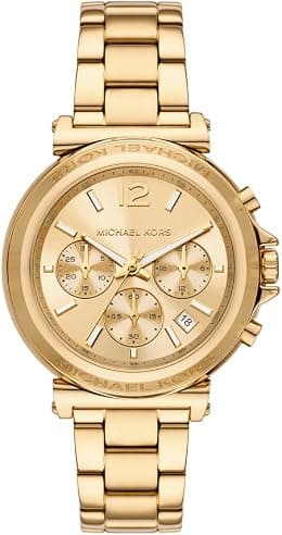 Michael Kors Maren Chronograph Watch for Women, 40 mm Case Diameter, Gold - Best Deal Finder