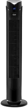 Ufesa Tower Fan With Wi-Fi Control and Remote, 12-hour Timer Function, Bladeless Powerful with 3 Speeds settings, Standing Oscillating Fan for Home, Bedroom & Office, 2 Year Warranty Black-TW1700 على Amazon.ae - متتبع الأسعار