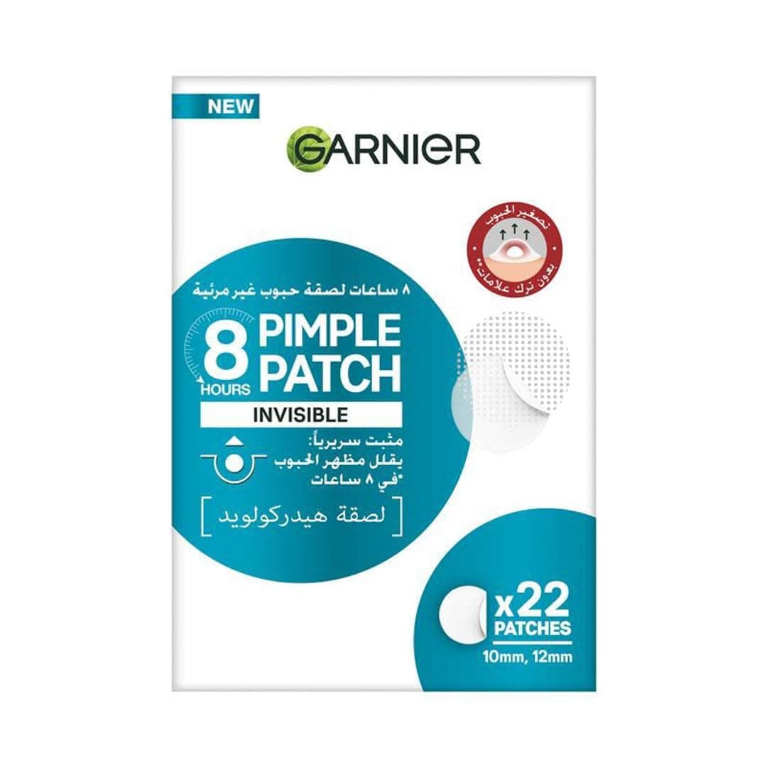 Garnier SkinActive Invisible Pimple Patch for Zits Cover, Fast Clear 8 Hours, Spot Stickers for face, (22 Patches), Invisible Under Makeup, with Hydrocolloid, in 2 sizes, made in Korea on Amazon.ae - Price Tracker