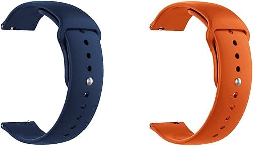 Quick Release Watch Band Compatible With Armani Exchange Drexler Axt2005 Silicone Watch Strap with Button Lock, Pack of 2 (Blue and Orange) on Amazon.ae - Price Tracker