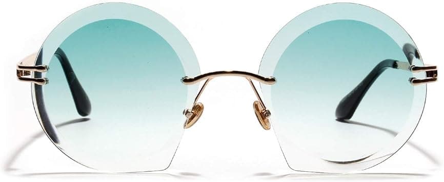 Borderless Troll Sunglasses Vintage Style External Photo Travel Drive Beach Universal Sunglasses for Women (Color : Green) on Amazon.ae - Price Tracker