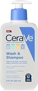 Cerave baby wash & shampoo, fragrance, paraben, & sulfate free shampoo for tear-free baby bath time, 8 ounce - Best Deal Finder