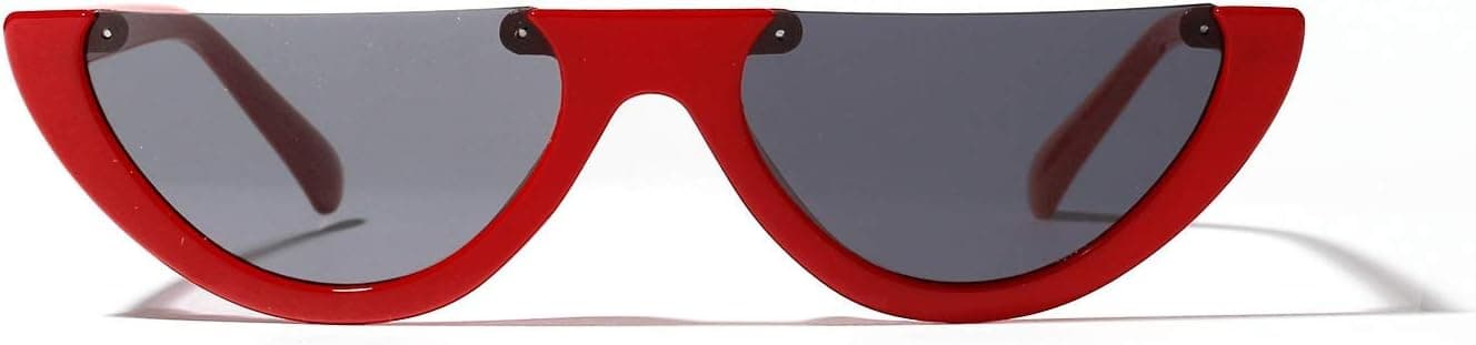 Lower Half Frame Semblance Cat Eye Sunglasses UV Protection Personality Party Clip Up Fashion Accessories Sunglasses for Women (Color : A) on Amazon.ae - Price Tracker