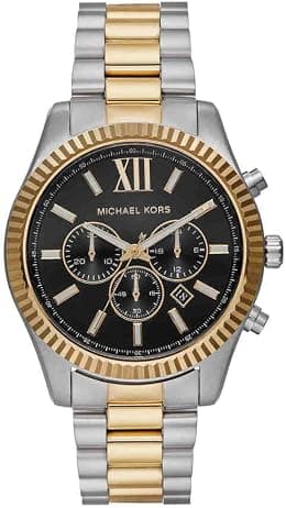 Michael Kors Lexington Watch für Herren, 44mm Quarz-Chronographenwerk mit Edelstahlarmband - Best Deal Finder
