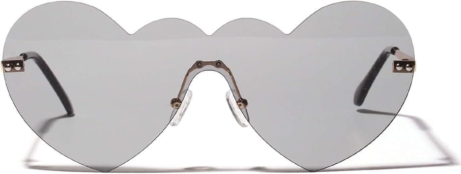 Conjoint Big Box Heart Shaped Sunglasses UV Protection Party Fashion Accoutrement Sunglasses for Women (Color : Grey) on Amazon.ae - Price Tracker