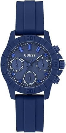 Guess Women's 38mm Watch - Blue Silicone Strap Blue Dial and Case on Amazon.ae - Price Tracker