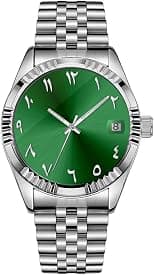 Luxury Steel Arabic Numbers Mechanical Watches Automatic Movement Urdu Numerals Mechanical Watch 38mm Men's Wrist Watch with Luminous Waterproof Date - Best Deal Finder