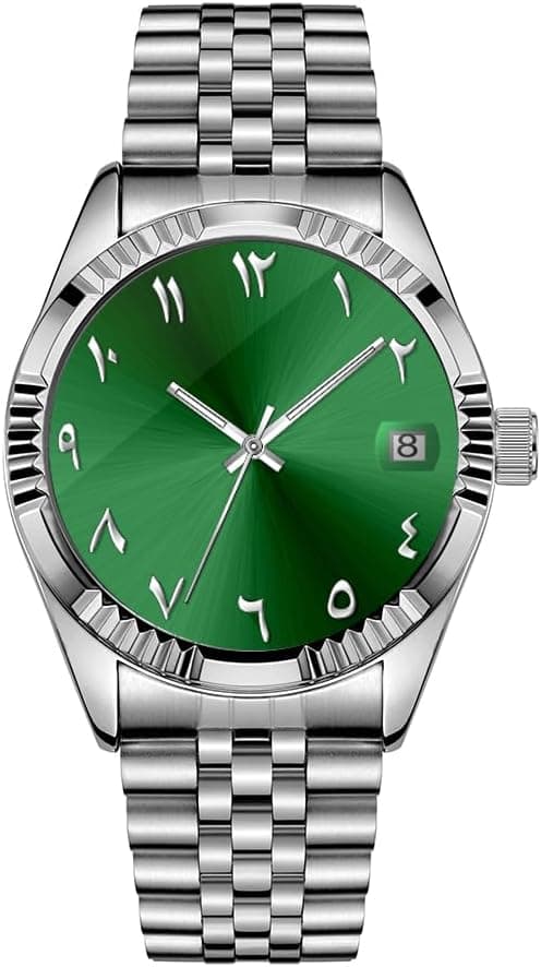 Luxury Steel Arabic Numbers Mechanical Watches Automatic Movement Urdu Numerals Mechanical Watch 38mm Men's Wrist Watch with Luminous Waterproof Date on Amazon.ae - Price Tracker