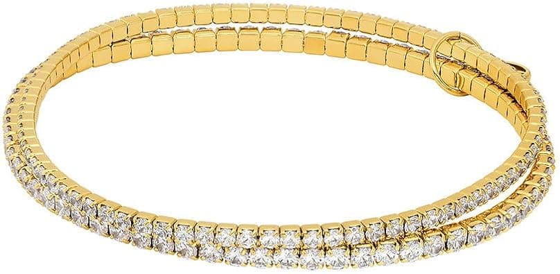 Michael Kors Women's Premium Kors Brilliance Gold-Tone Brass Double Bracelet, MKJ8359CZ710 - Best Deal Finder