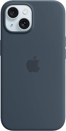 Apple iPhone 15 Silicone Case with MagSafe - Storm Blue ​​​​​​​ - متتبع أسعار Amazon.sa