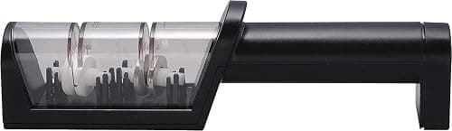 Miyabi Pull Through Sharpener 21 cms. Two Rollers diamond and ceramic. Suitable for all knife of smooth cutting edge. Ergonomic handle. Suitable for Right-handed or left-handed users. Non-slip. على Amazon.ae - متتبع الأسعار
