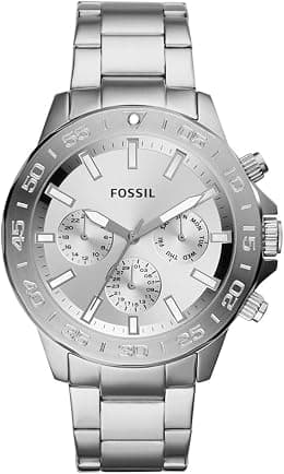 Fossil BQ2490 Mens Bannon Watch, Silver, BQ2490-AMZUK - Best Deal Finder