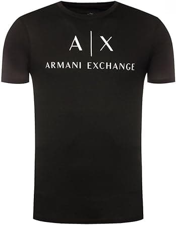 Armani Exchange Mens Logo Crew Neck Short Sleeve Jersey T-shirt T-Shirt on Amazon.ae - Price Tracker