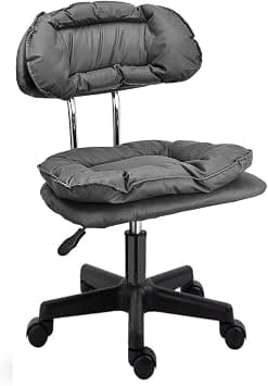 Rolling Stool Backrest, Thick Seat Padding, Heavy Duty Home Office Rolling Chair, Adjustable Height Swivel Stool Chair for Nail Salon Spa Massage Tattoo Work على Amazon.ae - متتبع الأسعار