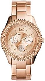 FOSSIL Stella Watch for Women, chronograph movement with Stainless steel or leather Strap - Best Deal Finder
