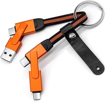 6-in-1 Multi Charging Keychain Cable – 3A Fast Charger, Nylon Braided USB-C Cable for Travel, Universal Charging for Cell Phones (Orange) on Amazon.ae - Price Tracker