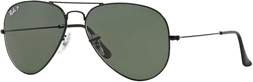Ray-Ban Classic Aviator Sunglasses in Black Crystal Green Polarised RB3025 002/58 58 on Amazon.ae - Price Tracker