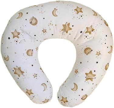 LittleBee Nursing Pillows for Breastfeeding, Support for Mom and Baby,NewBorn Essentials, Soft, Tummy Time, Baby Sitting Support & Detachable Cotton print 10 * 47 * 54cm (White Brown) on Amazon.ae - Price Tracker