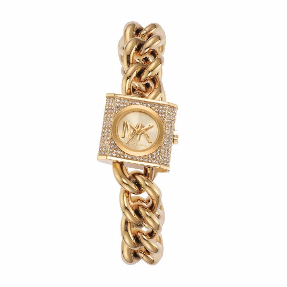 Michael Kors Chain Lock Watch for Women, Quartz Movement with Stainless steel or Leather strap on Amazon.ae - Price Tracker