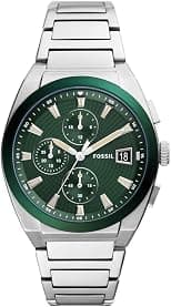 Fossil Men's Everett Stainless Steel Dress Quartz Chronograph Watch, 18 mm - Everett Chronograph Stainless Steel Watch - FS5879 - Best Deal Finder