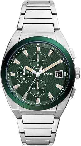 Fossil Men's Everett Stainless Steel Dress Quartz Chronograph Watch, 18 mm - Everett Chronograph Stainless Steel Watch - FS5879 - Best Deal Finder