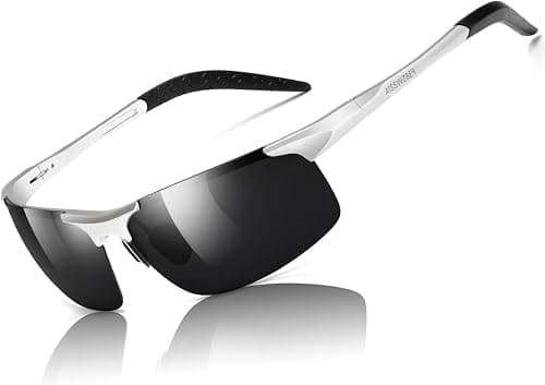 Mens Sports Polarized Sunglasses Driving Metal Frame UV Protection Sunglasses For Men 8177 on Amazon.ae - Price Tracker
