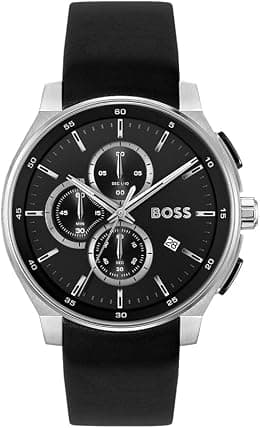 BOSS PEAK 2.0 MENS BLACK DIAL BLACK LEATHER WATCH - 1514188 - Best Deal Finder