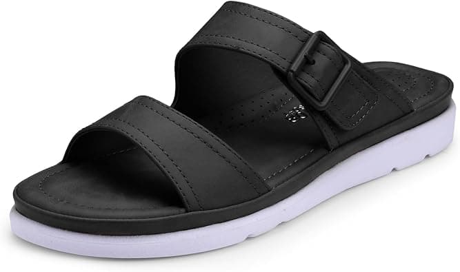 DOCTOR EXTRA SOFT Womens Flat Memory Foam Slippers/Flip-Flops Fashion Stylish Casual Comfortable Diabetic Orthopedic Lightweight Synthetic Slip-on Sandals with Adjustable Buckle for Girls/Ladies D-631 on Amazon.ae - Price Tracker
