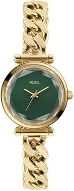Fossil Carlie Women's 28MM Gold-Tone Stainless Steel Watch, ES5441 - Best Deal Finder
