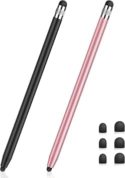 Stylus Pens for Touch Screens, Universal Tablet Pen Capacitive 2 in 1 Stylus for iPhone/iPad/pro/Mini/Air/Samsung/Tablet with 6 Replace Tips Black+Red on Amazon.ae - Price Tracker