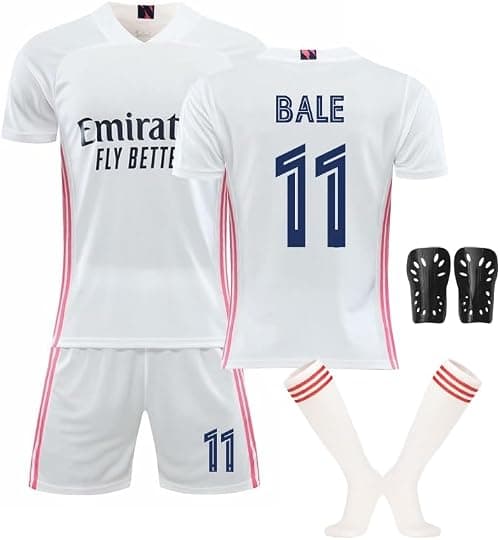 2020/21 Home RM Football Jersey Kit – Bale #11 Signature Edition – Soccer Uniform Set with Shorts, Socks & Knee Pads – Athletic Training Gift for Men, Youth & Boys (16–3XL) on Amazon.ae - Price Tracker