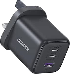 UGREEN USB C Charger 45W, For iPhone 17 Chagrer 3-Port (USB-C+USB-A) GaN Type C Fast Charging Adapter USB Charger Plug Fit for iPhone Air/16 Pro Max/15/14, Galaxy S25/S24, iPad Pro, iPad Air, Pixel 9 on Amazon.ae - Price Tracker