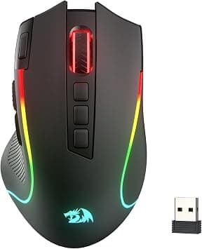 Redragon M612 PRO RGB Gaming Mouse, 8000 DPI Wired/Wireless Optical Mouse with 9 Programmable Buttons & 7 Backlit Modes, BT & 2.4G Wireless, Software Supports DIY Keybinds Rapid Fire Button on Amazon - Best Deal Finder