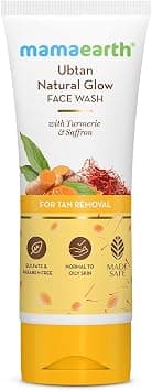 Mamaearth Ubtan Face Wash for Tan Removal | With Turmeric, Saffron & Coconut Oil | Brightens Skin, Repairs Sun Damage, Cleanses Deeply | Toxin-Free, Made Safe Certified, For All Skin Types | 100ml - Best Deal Finder