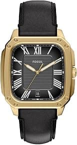 Fossil FS6151 Crosby Analogue Wrist Watch for Men, 42 mm Case Size, Gold/Black - Best Deal Finder