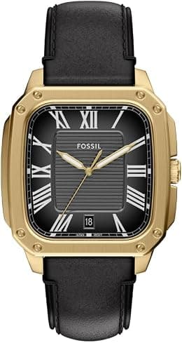 Fossil FS6151 Crosby Analogue Wrist Watch for Men, 42 mm Case Size, Gold/Black - Best Deal Finder