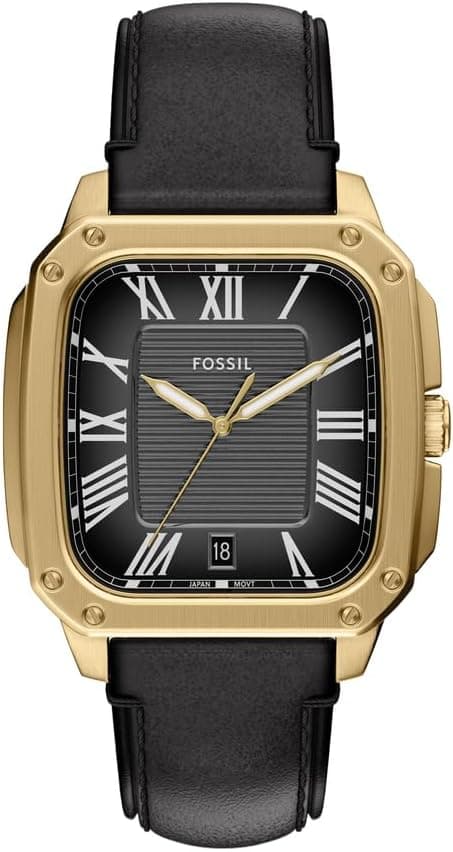 Fossil FS6151 Crosby Analogue Wrist Watch for Men, 42 mm Case Size, Gold/Black on Amazon.ae - Price Tracker