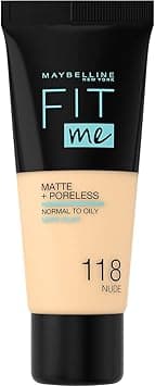 Maybelline New York Fit Me Matte & Poreless Foundation 118 Light Beige 30ml on Amazon.ae - Price Tracker