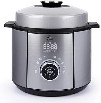 evvoli Pressure Cooker 6L Capacity, 10 Adjustable Programs, 7 Pressure Programs, Non-stick inner pot, Steam Tray Included, 1100W, EVKA-PC6010S on Amazon.ae - Price Tracker