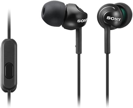 Sony Deep Bass Earphones with Smartphone Control and Mic - Metallic Black - متتبع أسعار Amazon.sa