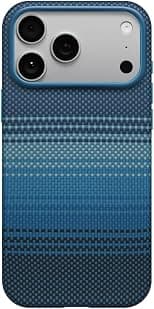 Next Store Luxury Carbon Fiber Aramid Case For iPhone 17 Pro Max 6.9-Inch Ultra-Thin Shockproof Protective Cover Lightweight Anti-Scratch Slim Shell Black (Moonrise blue) - دليلك لأفضل العروض