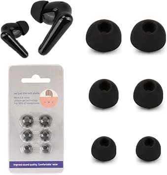 Replacement Earbuds for Soundcore Liberty 4 Pro by Anker,NOUKAJU Silicone Earbuds,S/M/L 3 Size,Earbuds Tips for Soundcore Liberty 4 Pro,3 Pairs(Black) على Amazon.ae - متتبع الأسعار