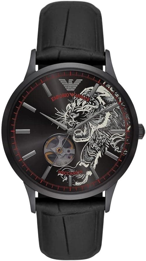 Emporio Armani Men's Automatic, Black-Tone Stainless Steel Watch, AR60046, Black, AR60046-AMZUK on Amazon.ae - Price Tracker