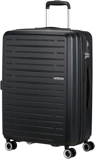 American Tourister Aerojoy Suitcase, Check-In Size 66 cm / 25 inch, 4 Wheels, Hard Top, ABS, Black|TSA Lock|Inner Mesh Zippered Divider|Expandable|Lightweight - 3 Years International Warranty on Amazon.ae - Price Tracker