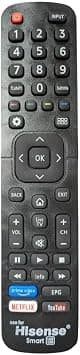 BURAQ Hisense Smart TV Remote - Replacement Remote Control Compatible For Hisense Television EN2B27 RC3394402 / 01 3139 238 29621 with Netflix & YouTube Prime Smart Keys - متتبع أسعار Amazon.sa