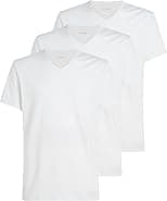 Calvin Klein Mens S/S V NECK 3PK Underwear Tops - Best Deal Finder