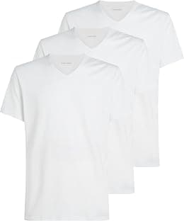 Calvin Klein Mens S/S V NECK 3PK Underwear Tops - Best Deal Finder